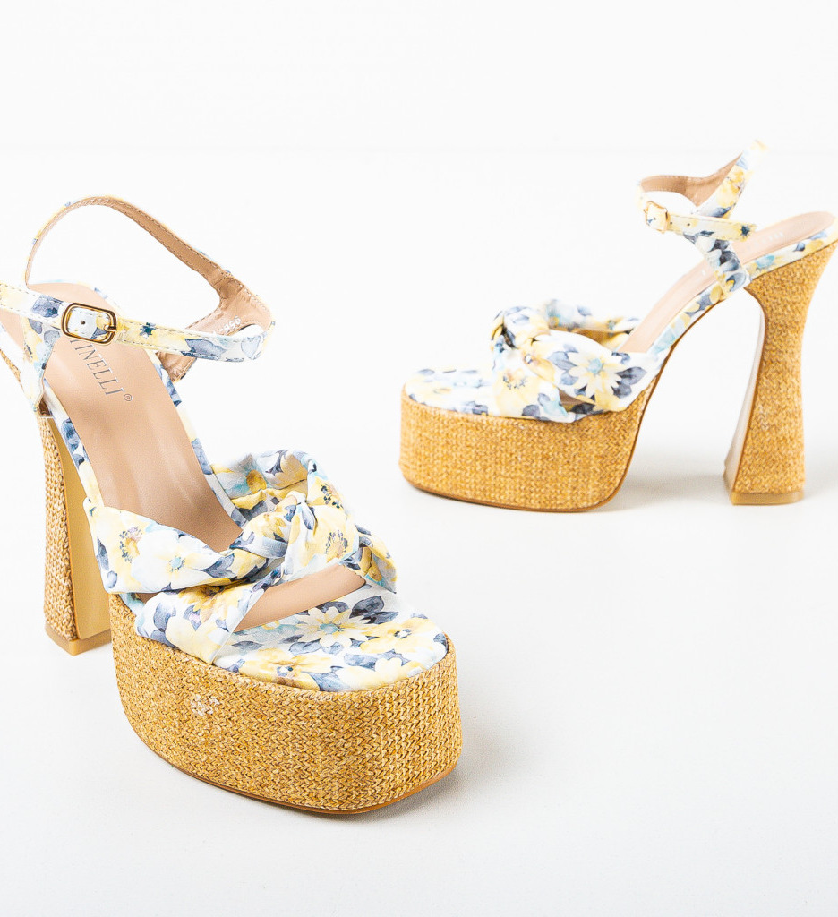 Sandale Dama Sisoe Galbene | Toc Elegant - imagine 8