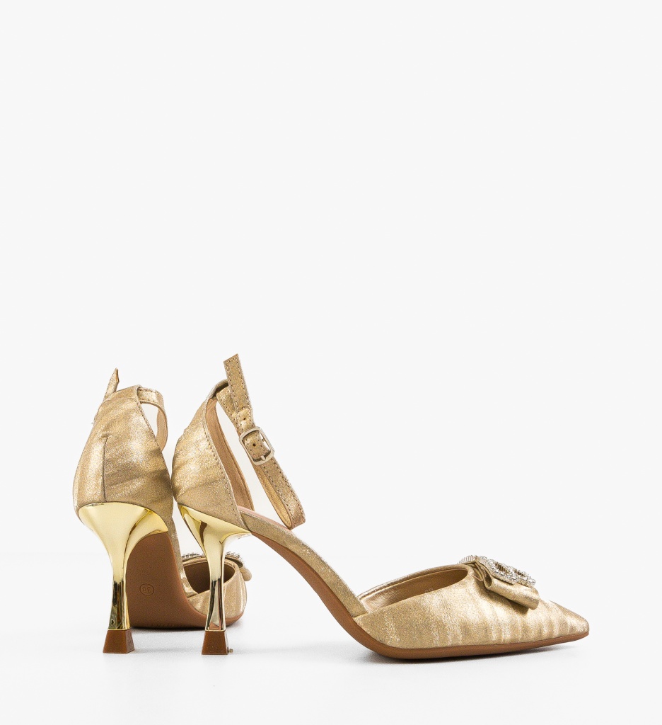 Pantofi Stueck Aurii 2 | Eleganți cu Toc - imagine 5