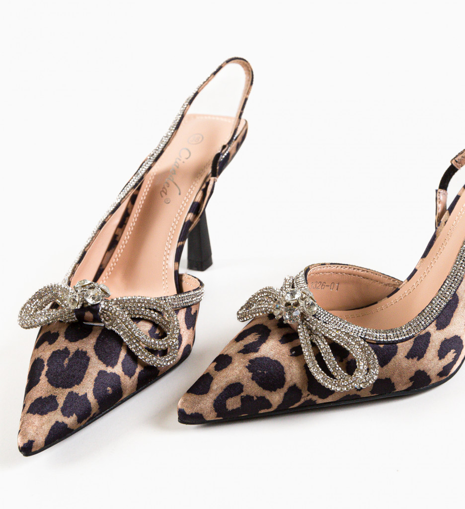 Pantofi dama Maish Animal Print eleganți - imagine 10