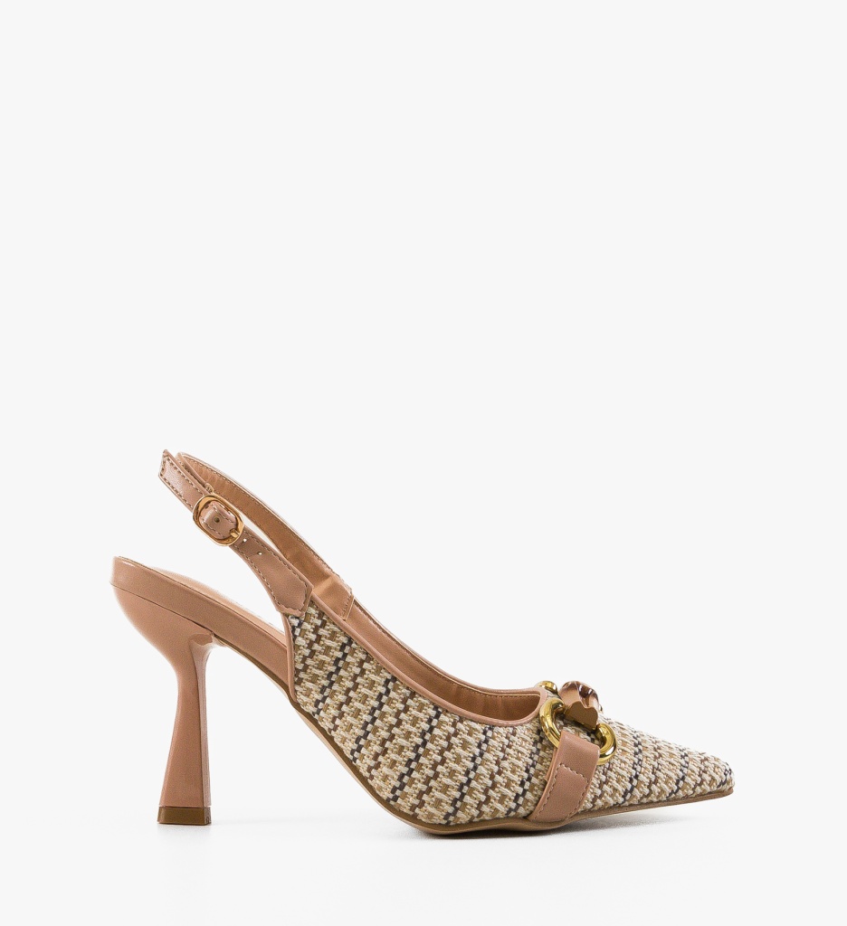 Pantofi cu Toc Liberia Nude | Eleganță și Stil - imagine 3