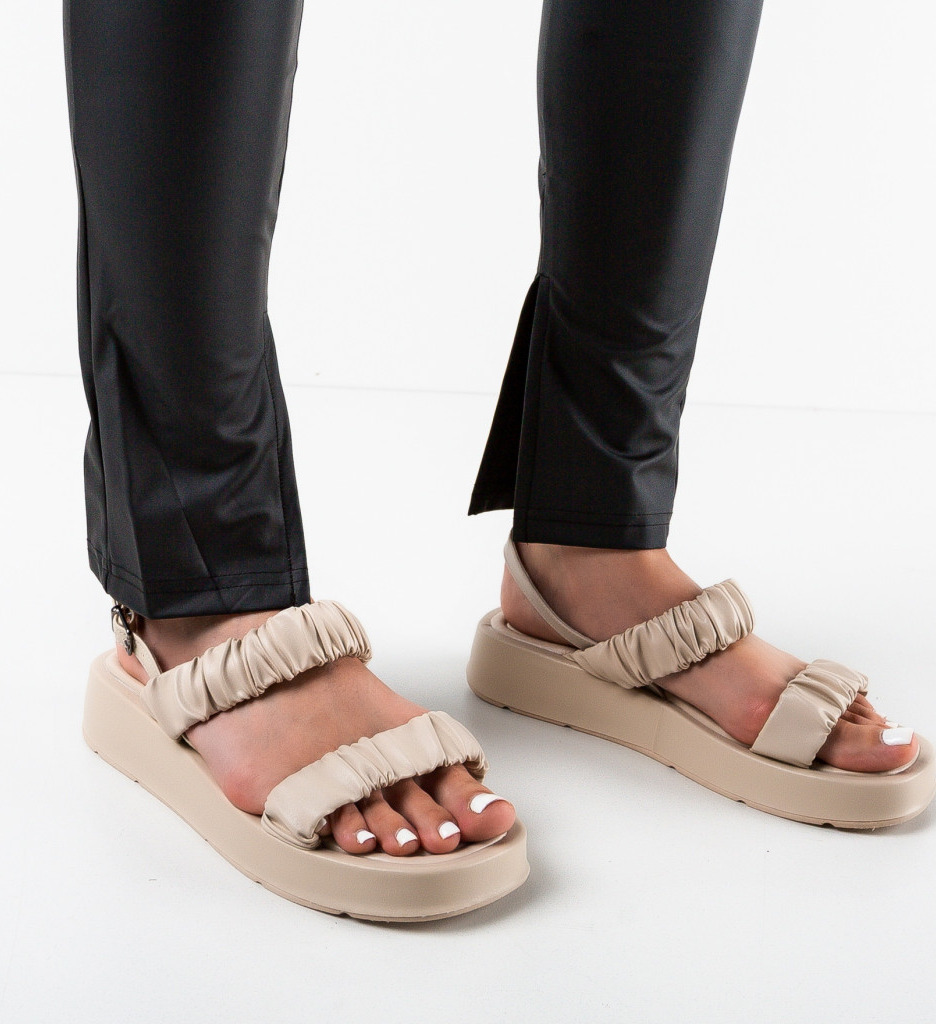 Sandale Donezia Bej Elegante și Confortabile - imagine 2