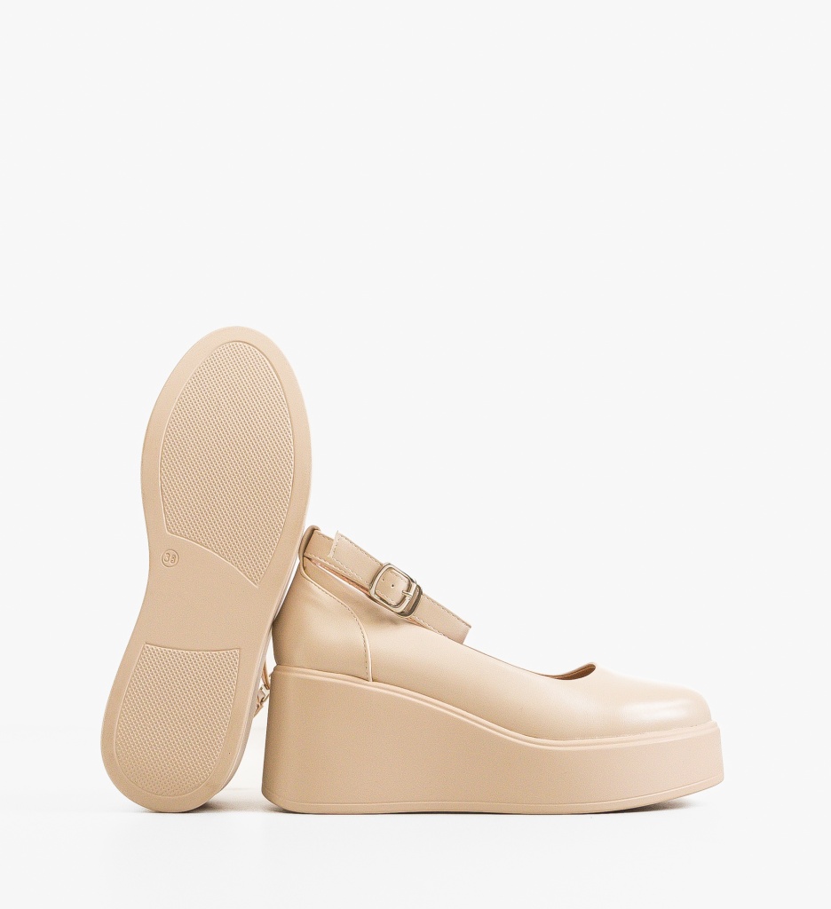 Pantofi Casual Shelob Bej Dama Confort - imagine 5