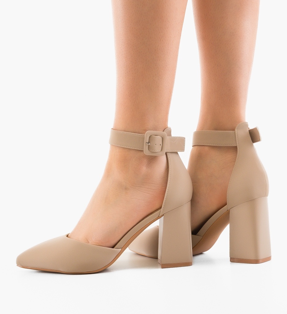 Pantofi cu toc Sanne Khaki - Eleganță și Stil