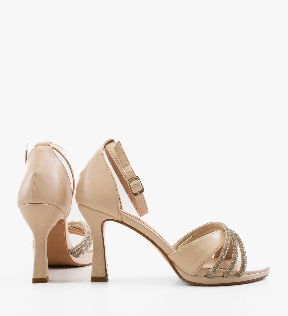 Sandale Dama Annie Bej Elegante - imagine 4