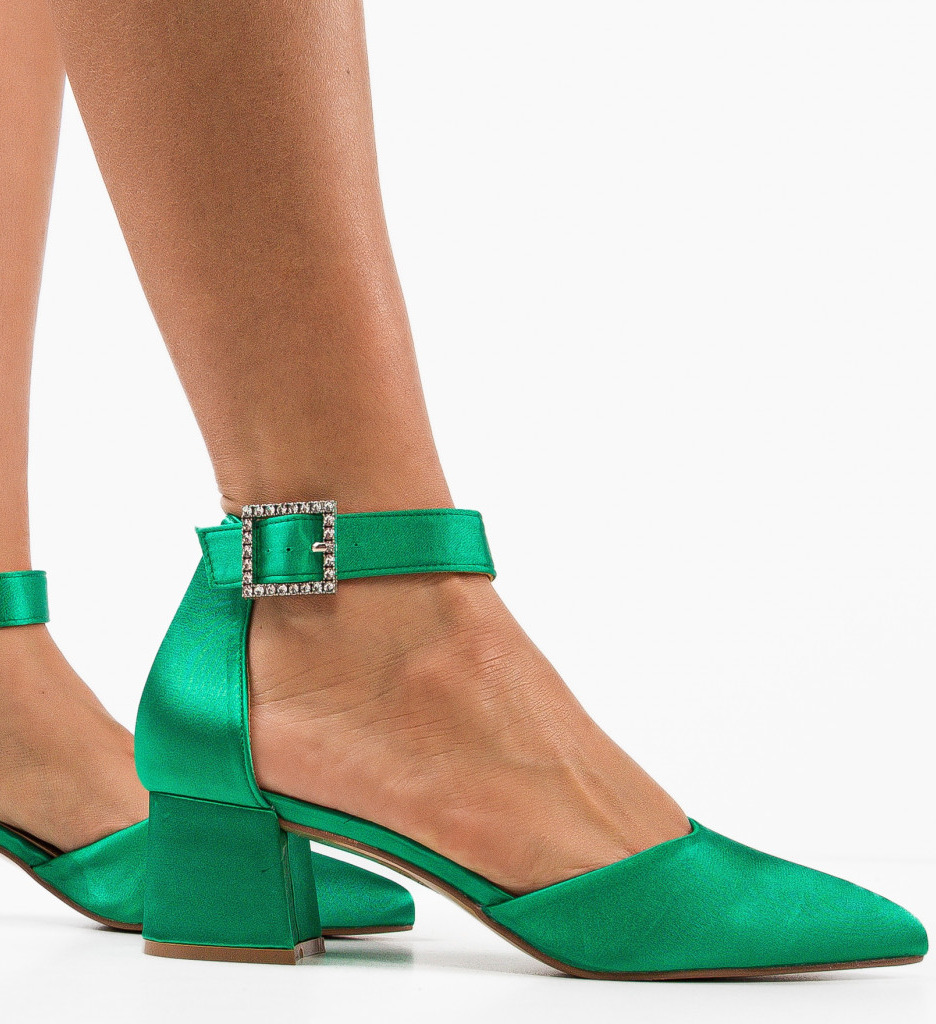 Pantofi dama toc verzi Nature | Eleganță și Stil