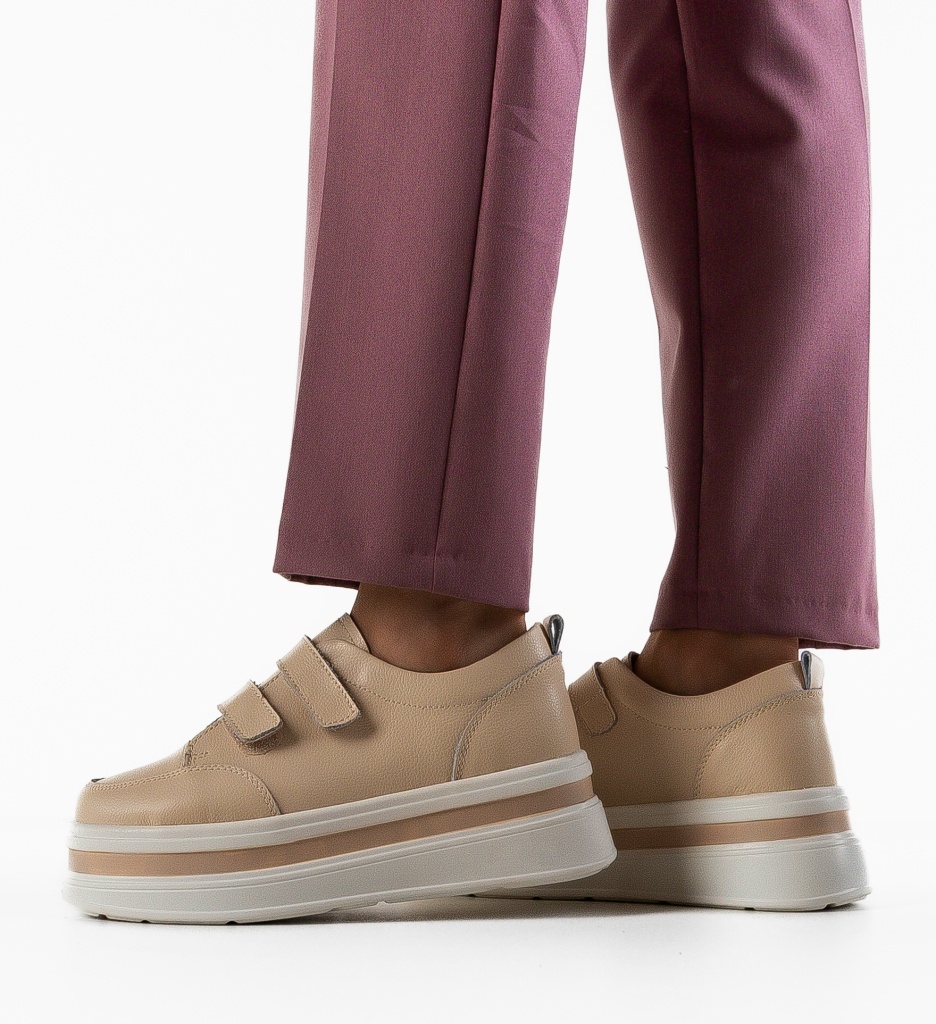 Pantofi Casual Akoste Bej - Confort și Stil - imagine 3