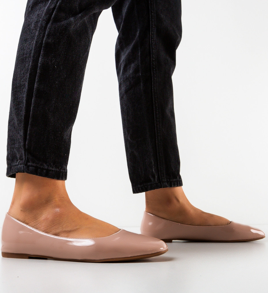 Balerini Dama Bej Casual - Confort Zi cu Zi - imagine 3