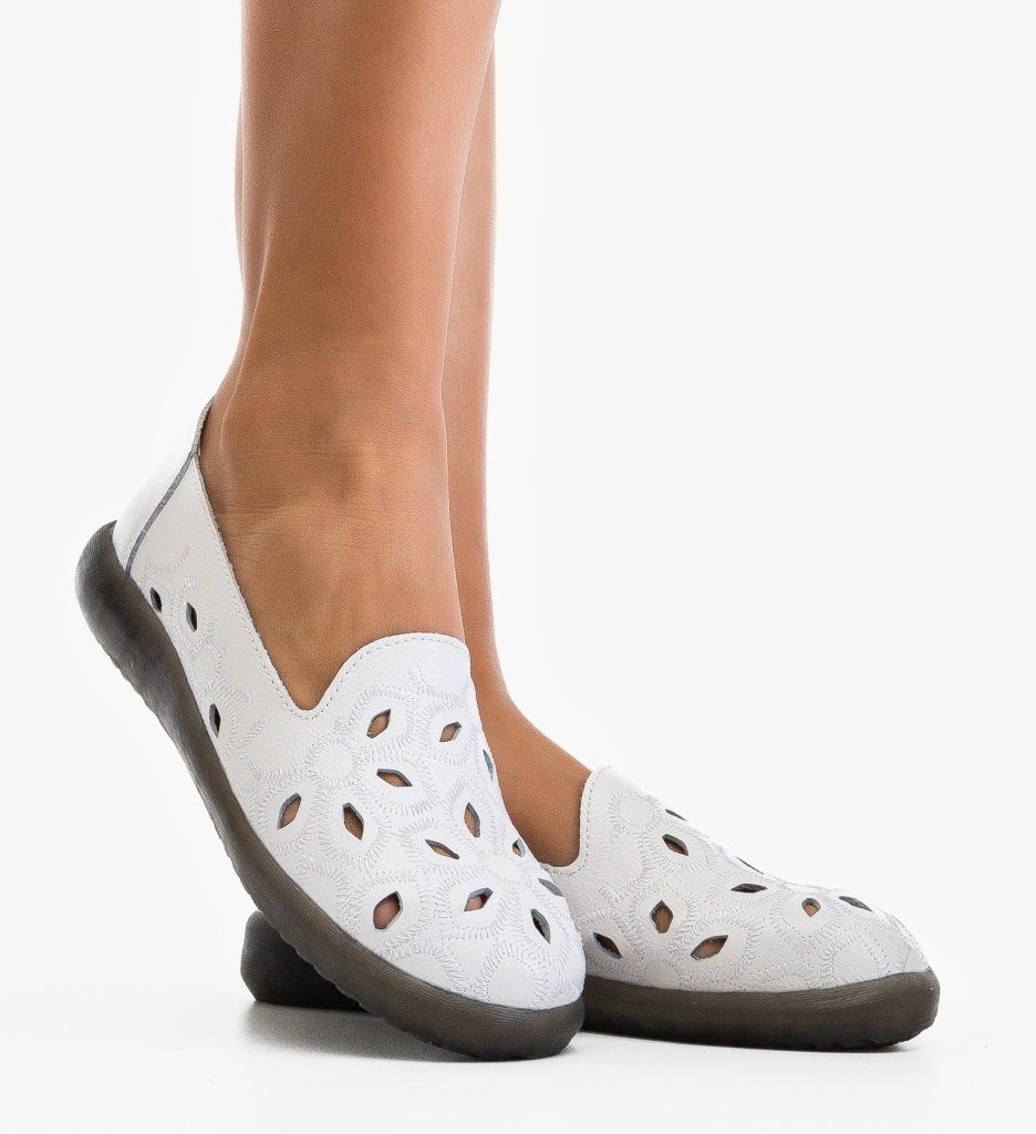 Espadrile Dama Deras Albe Casual Confortabile - imagine 4
