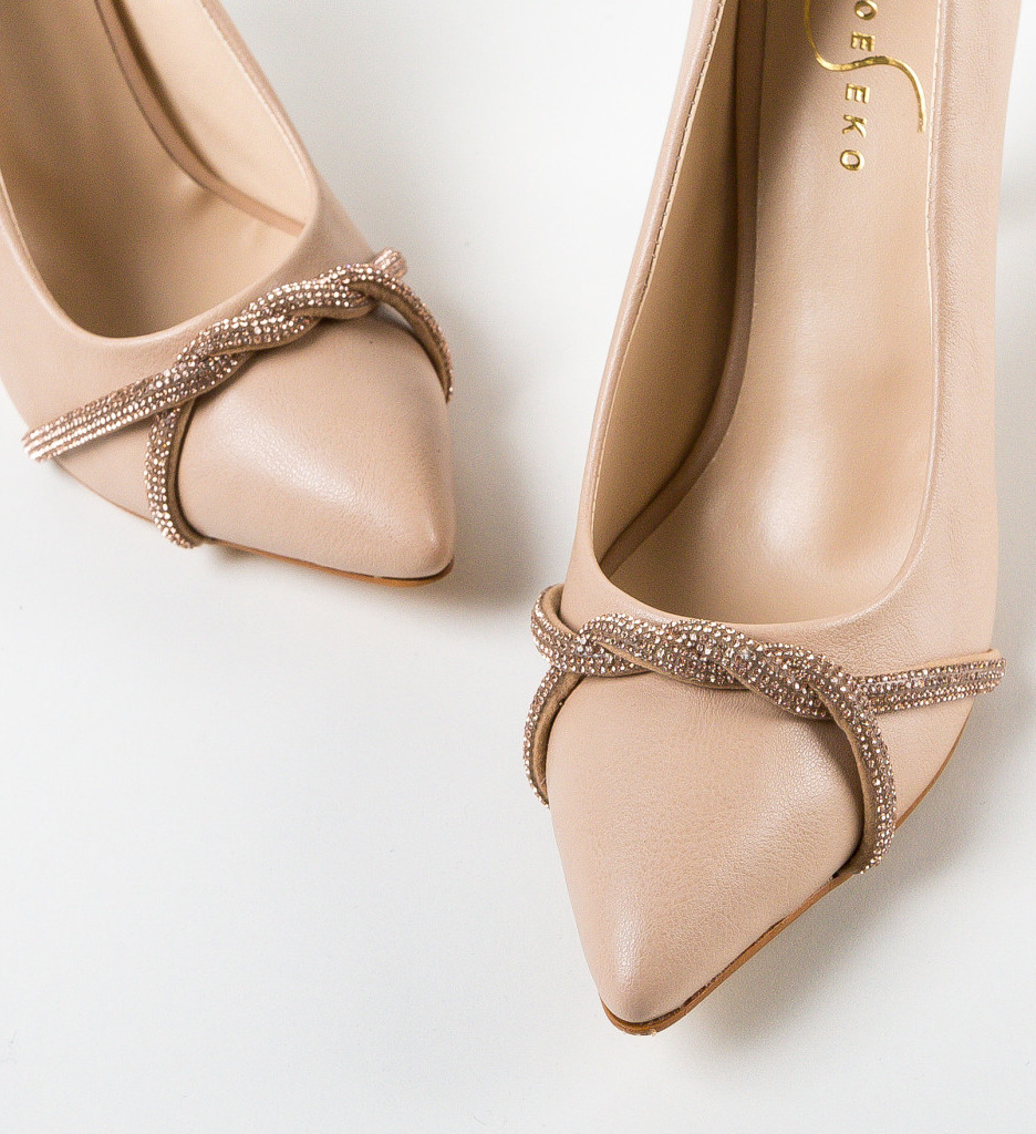 Pantofi cu Toc Yajo Bej | Eleganță și Stil - imagine 4