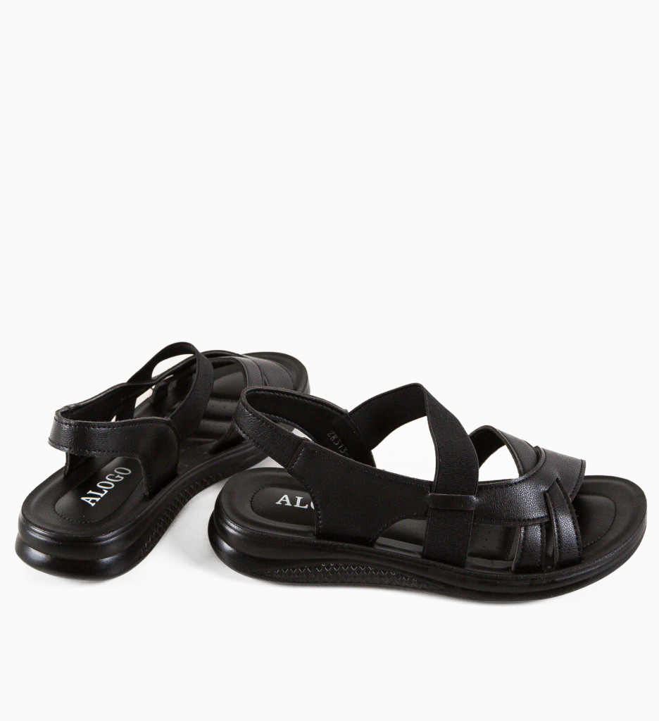 Sandale Dama Janna Negre | Eleganță și Confort - imagine 4
