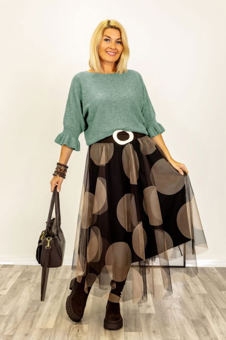 Pulover Volane Verde Shopika - Eleganță și Stil