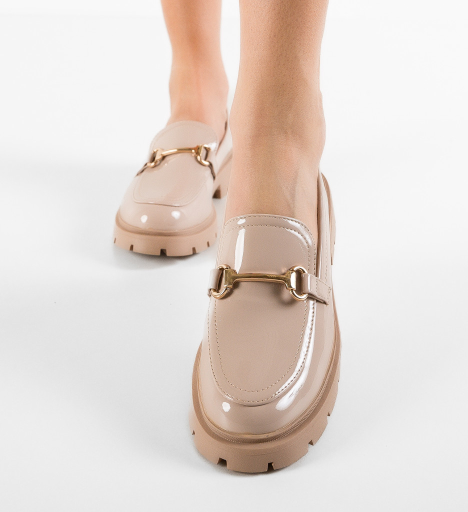 Pantofi Casual Gobba Bej - Confort & Stil - imagine 4