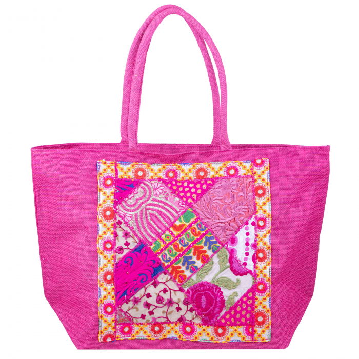 Geanta Fucsia Brodata Manual | Shopika