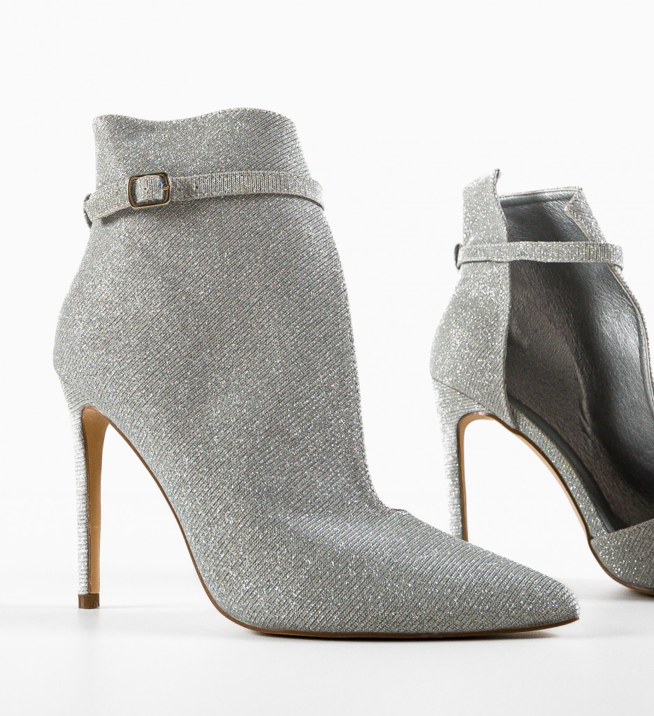 Botine Dama Fleur Argintii - Eleganță Modernă - imagine 5