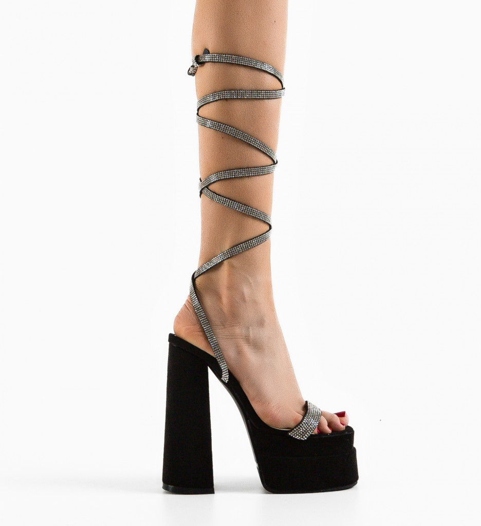 Sandale Strap Negre Elegante - imagine 5
