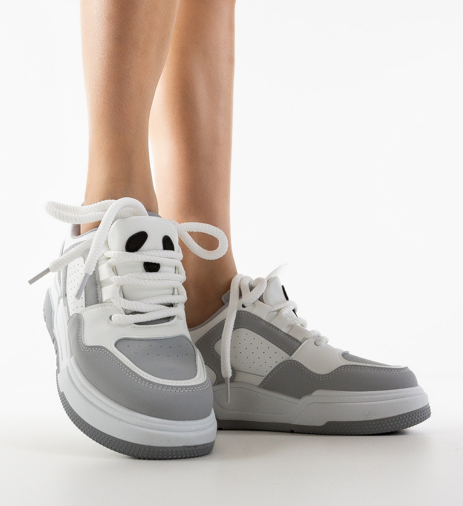 Sneakers Dama Asfie Gri - Confort și Stil - imagine 3