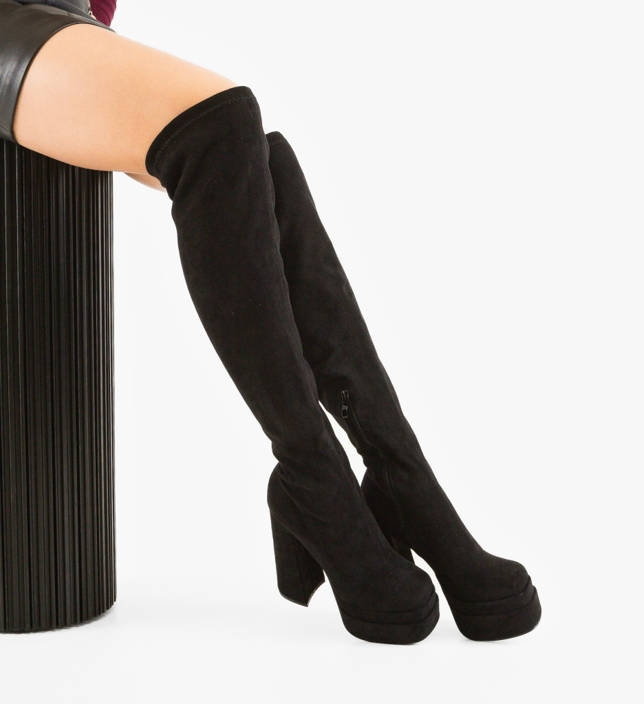 Cizme Dama Morden Negre Depurtat - Eleganță Maximă - imagine 2