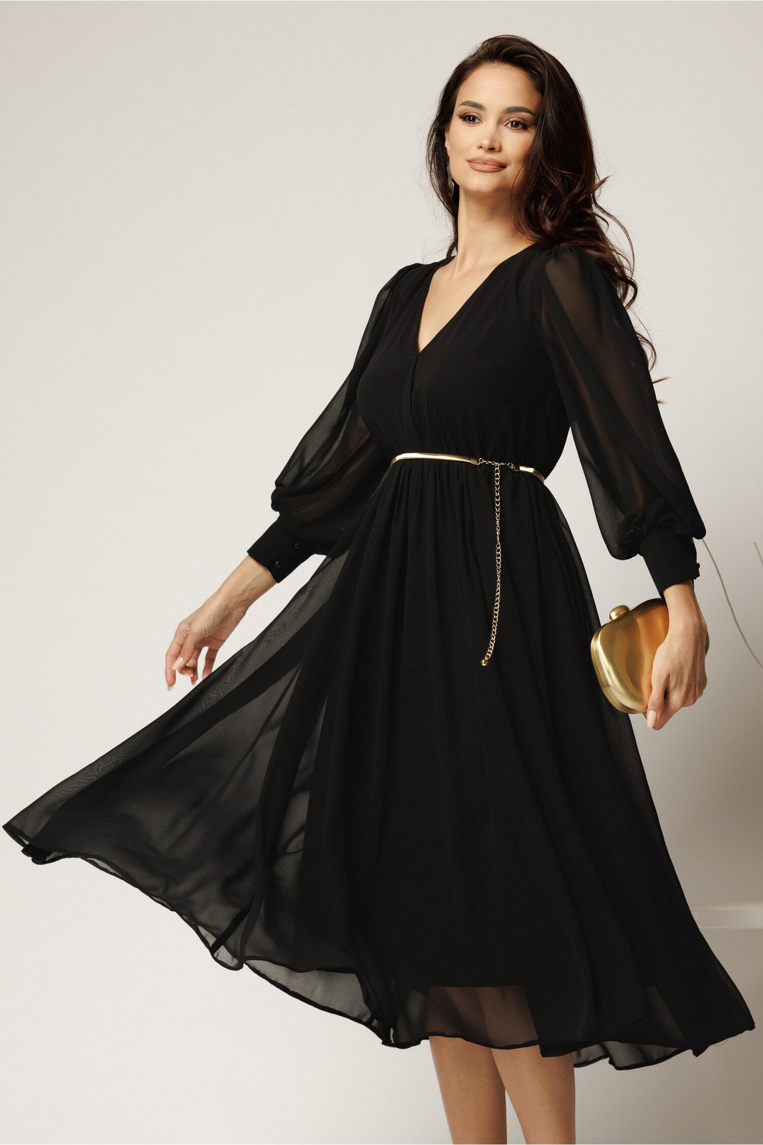 Rochie Neagră DY Fashion pentru Cununie Civilă