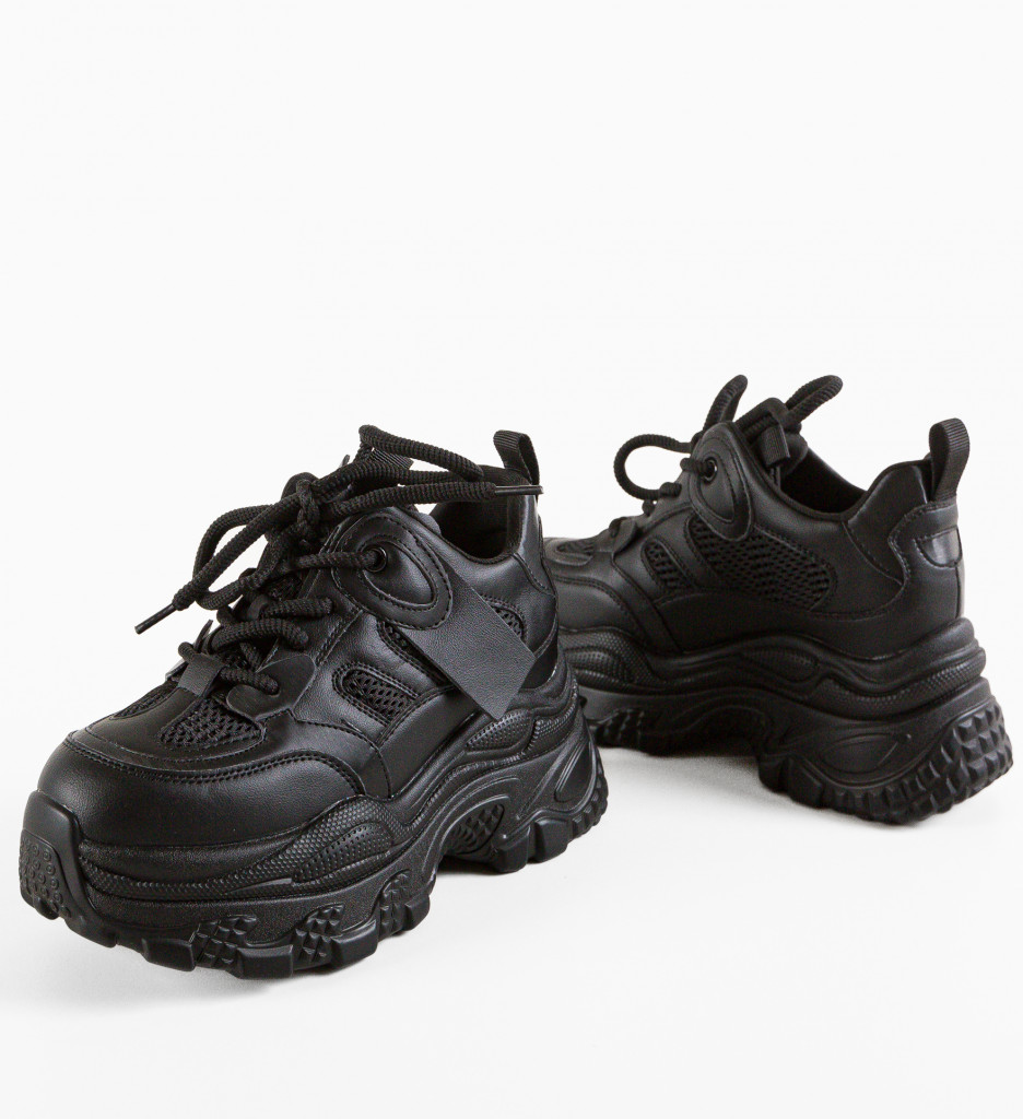Sneakers Yemyem Negri | Confort și Stil Urban - imagine 6