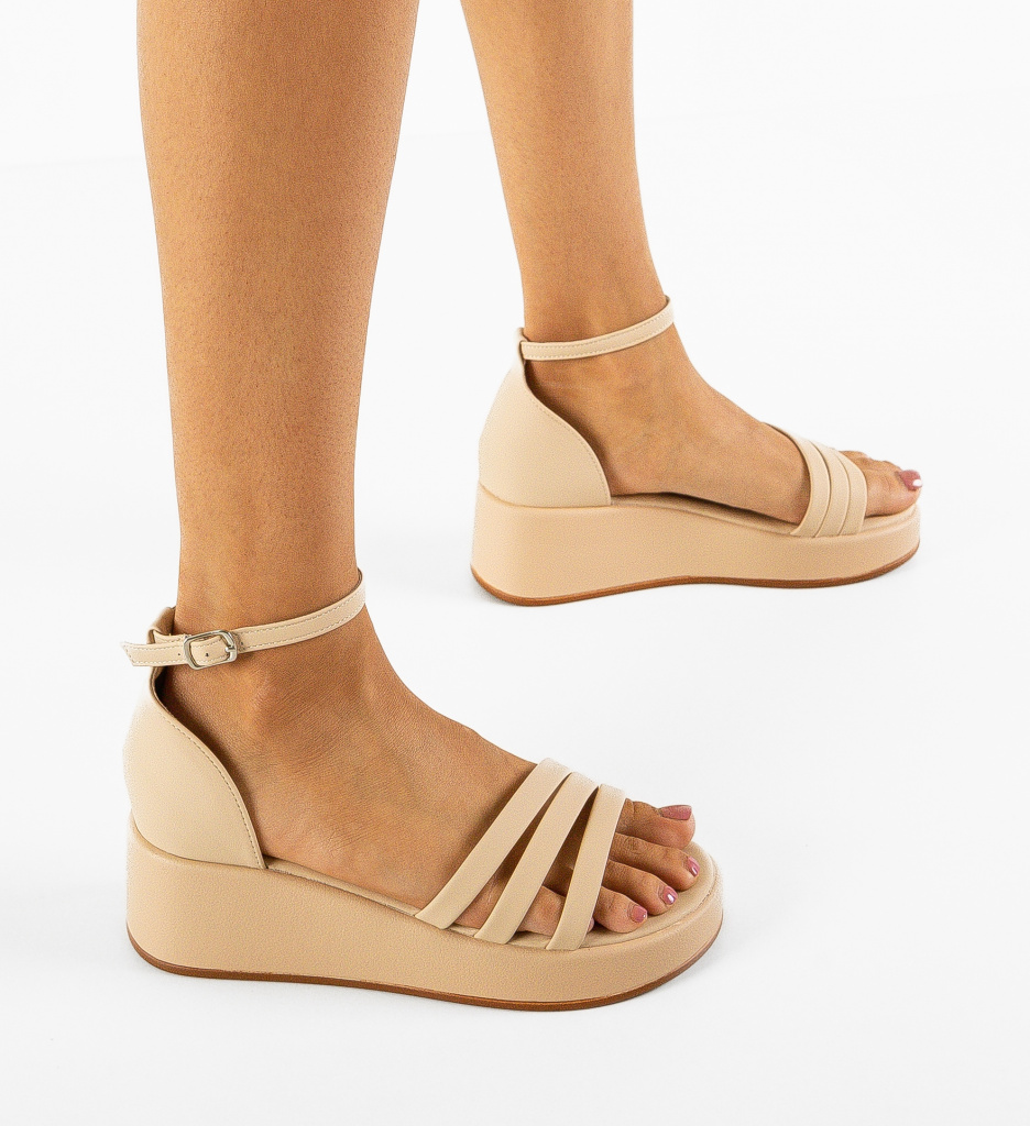 Sandale Platforme Larissa Bej | Eleganță și Stil