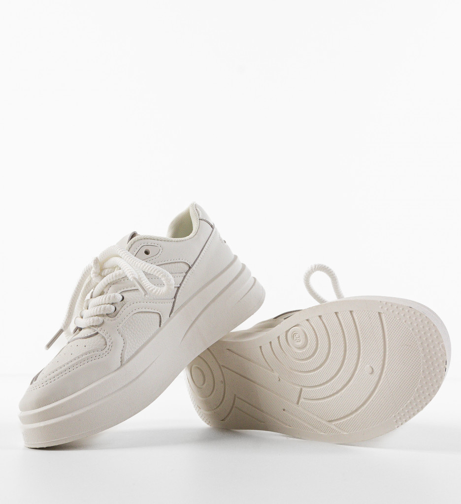 Sneakers Dama Elspeth Albi - Confort și Stil - imagine 5