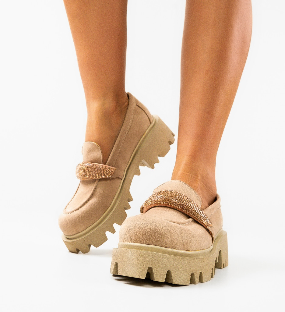 Pantofi Casual Spikez Bej - Confort și Stil