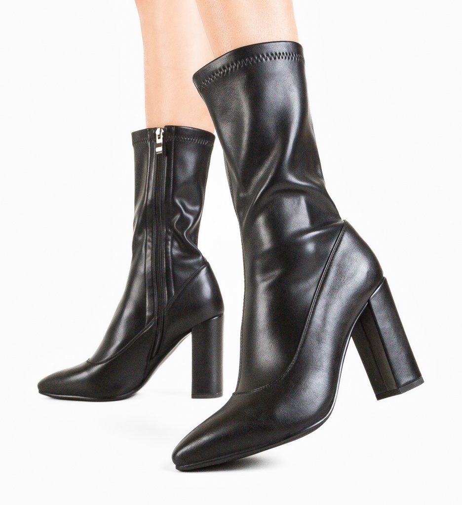 Botine Dama Brada Negre - Eleganță și Confort