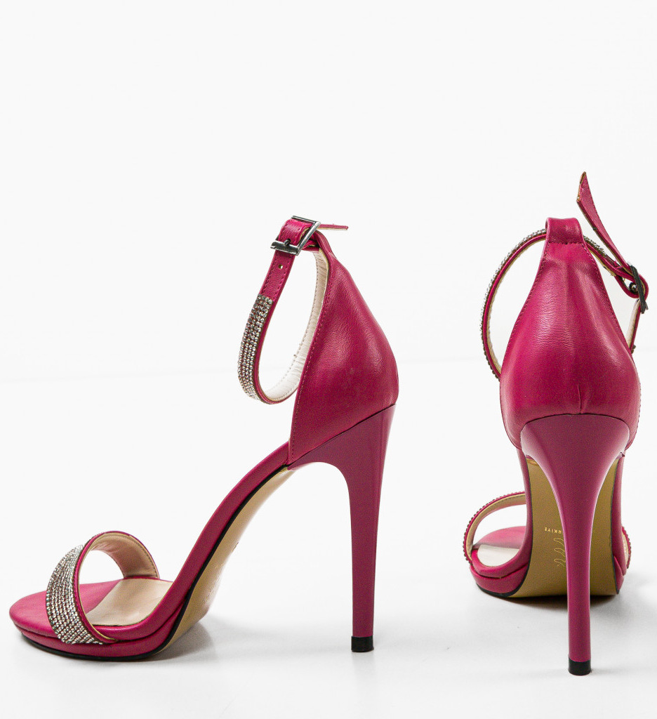 Sandale Cincil Fuchsia cu Toc Elegante - imagine 8