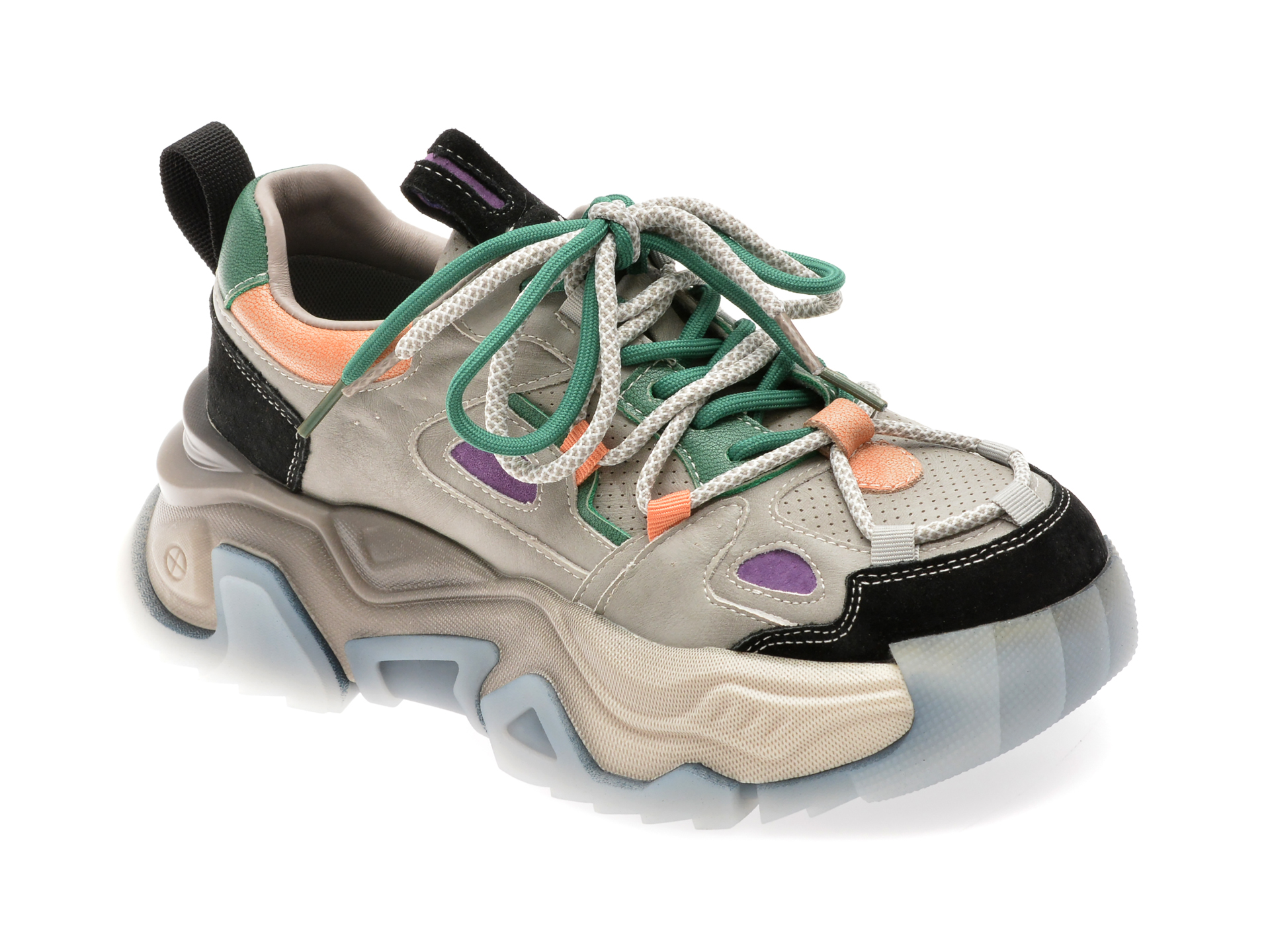 Pantofi Sport GRYXX din Piele Naturală - Gri