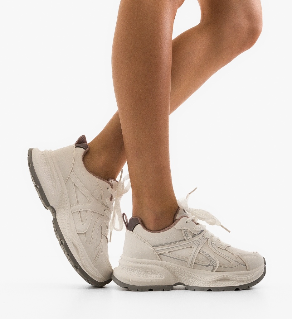 Sneakers Dama Prigan Albi - Confort și Stil - imagine 2
