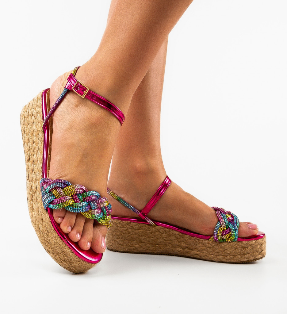 Sandale Floren Fuchsia - Eleganță și Confort - imagine 3