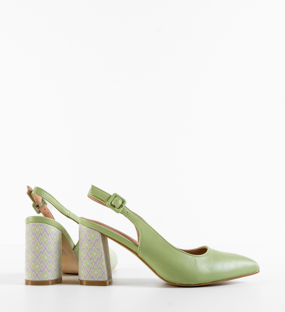 Pantofi Rafda Verzi cu Toc | Eleganță - imagine 3