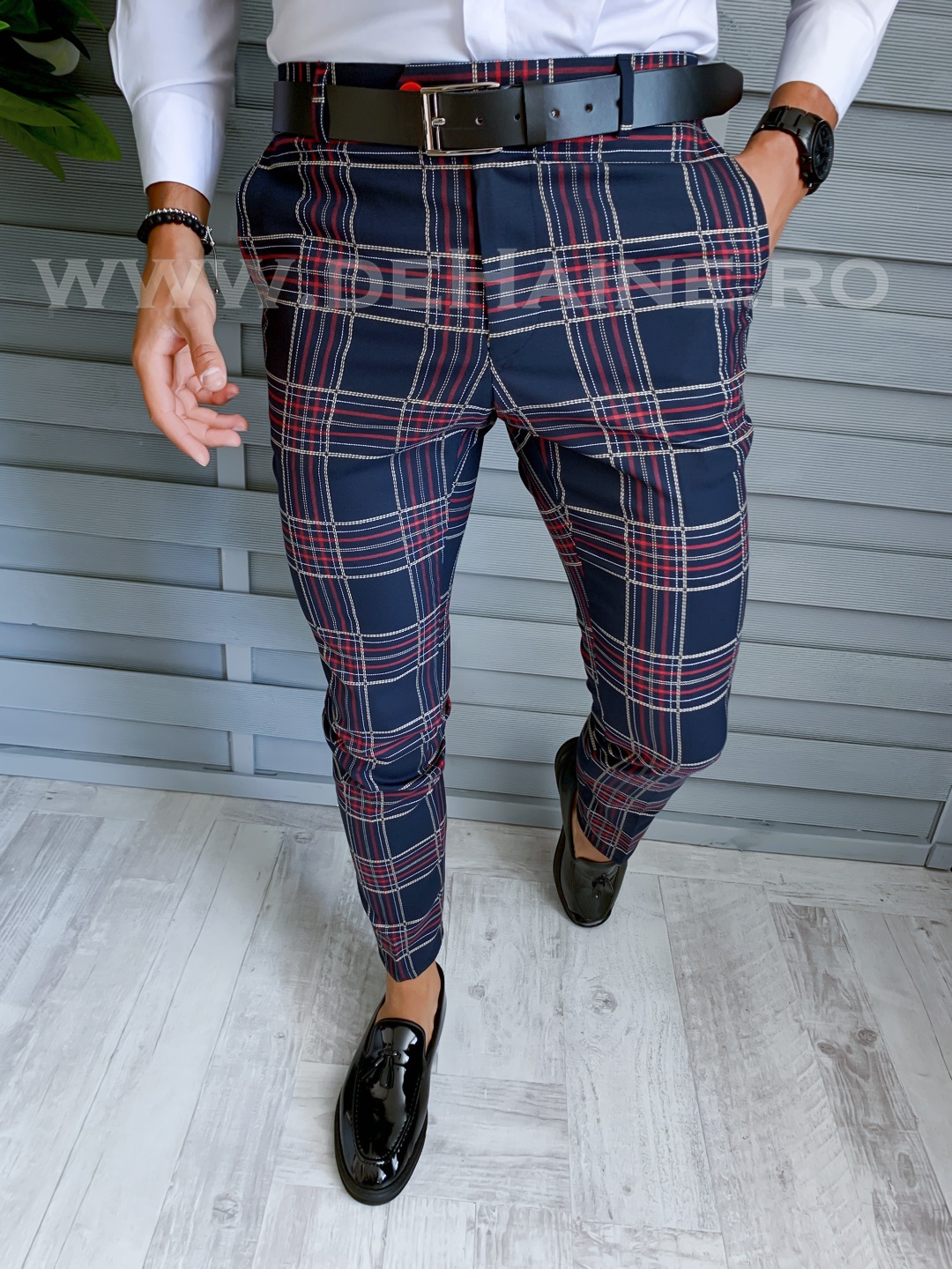 Pantaloni Eleganți Bărbați B1834 - Stil Office