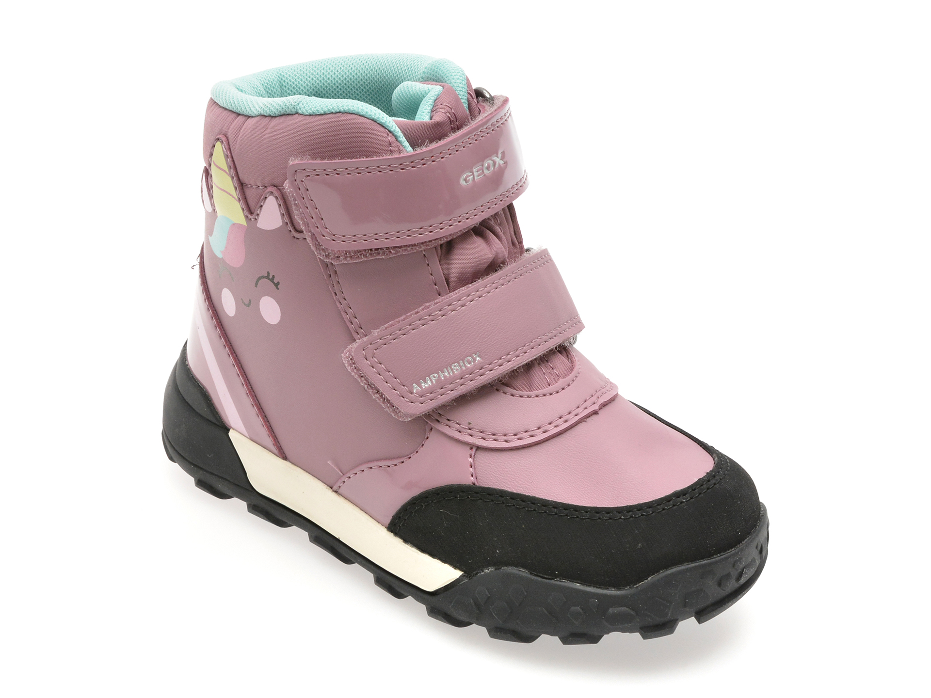 Ghete GEOX roz cu Velcro pentru fetite