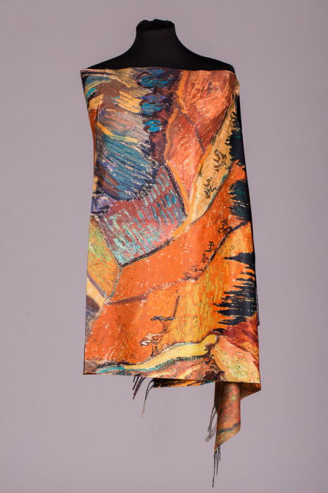 Esarfa Van Gogh Lurex - Eleganță Artistică Shopika