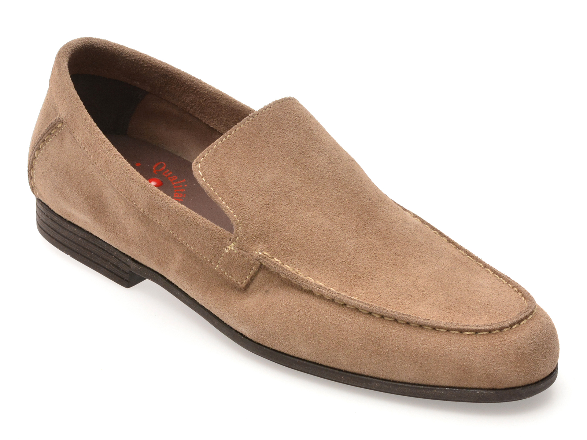 Mocasini Otter gri din piele intoarsa