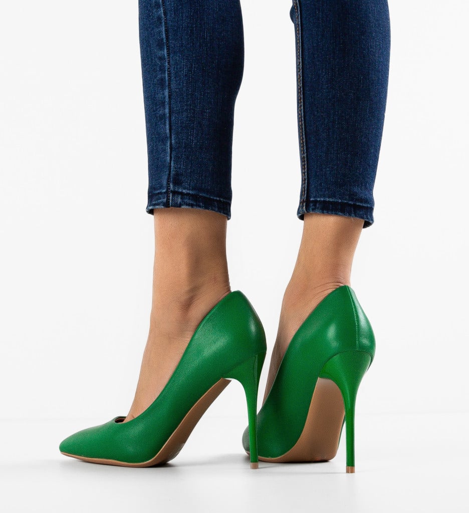 Pantofi Toc Oknam Verzi | Eleganță Asigurată - imagine 4