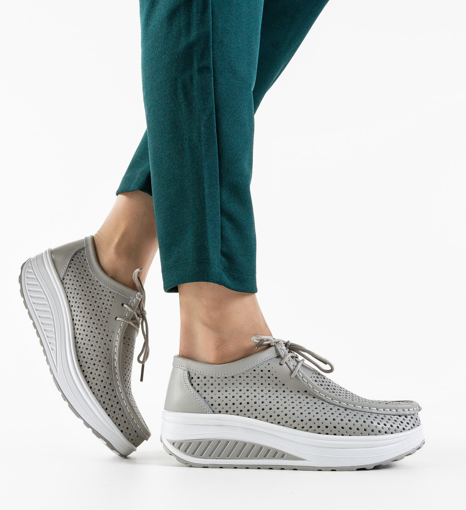 Pantofi Casual Baroco Gri | Confort & Stil - imagine 3