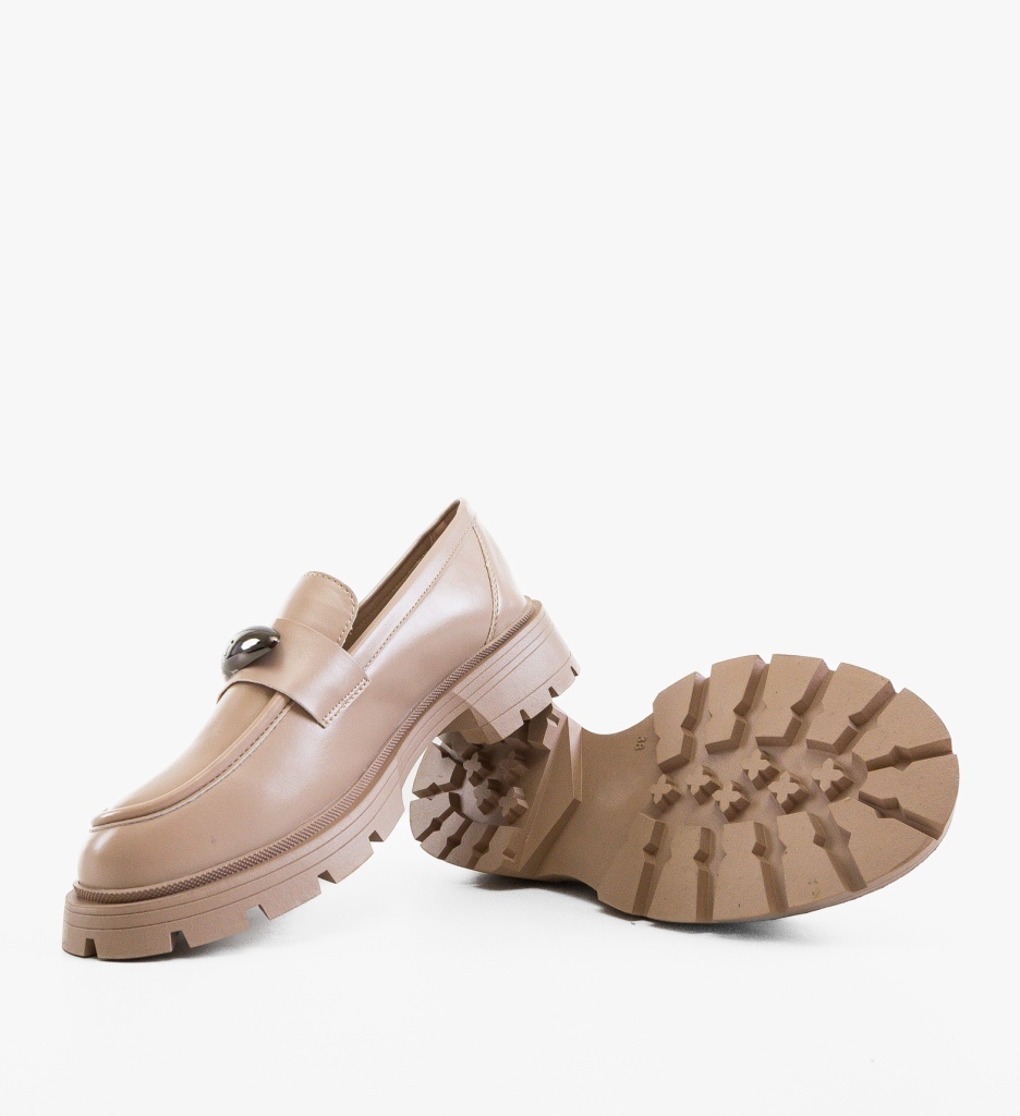Pantofi Casual Dama Bej | Confort & Eleganță - imagine 5