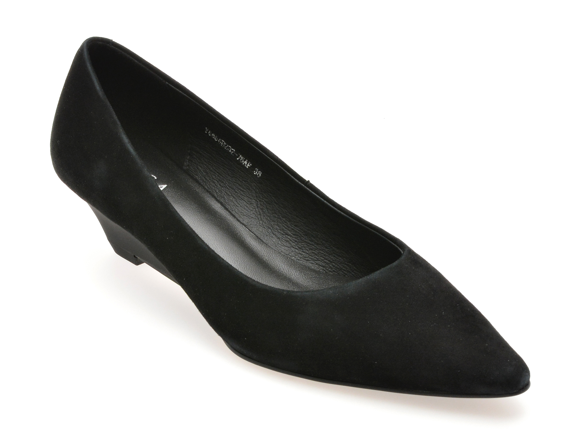 Pantofi EPICA negri din piele intoarsa - Eleganță maximă