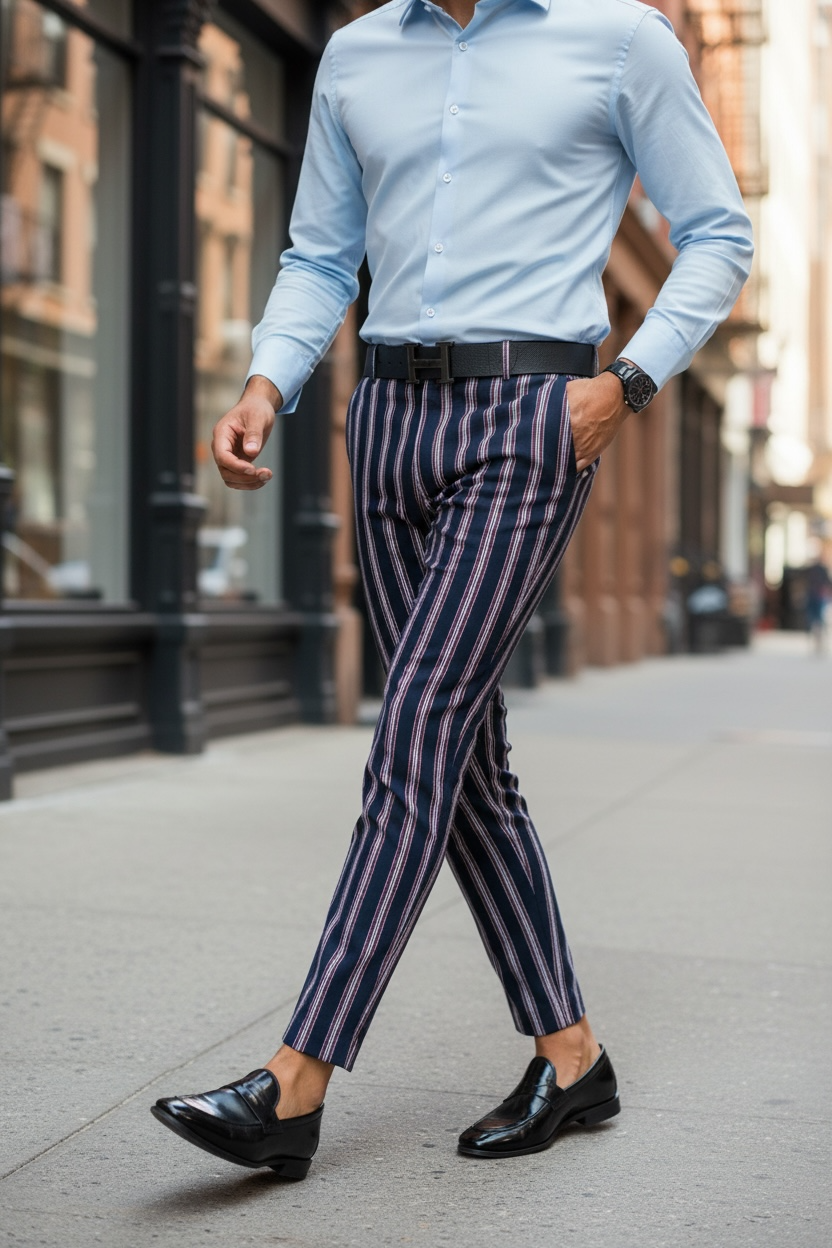 Pantaloni barbati bleumarin regular fit - Confort maxim - imagine 2
