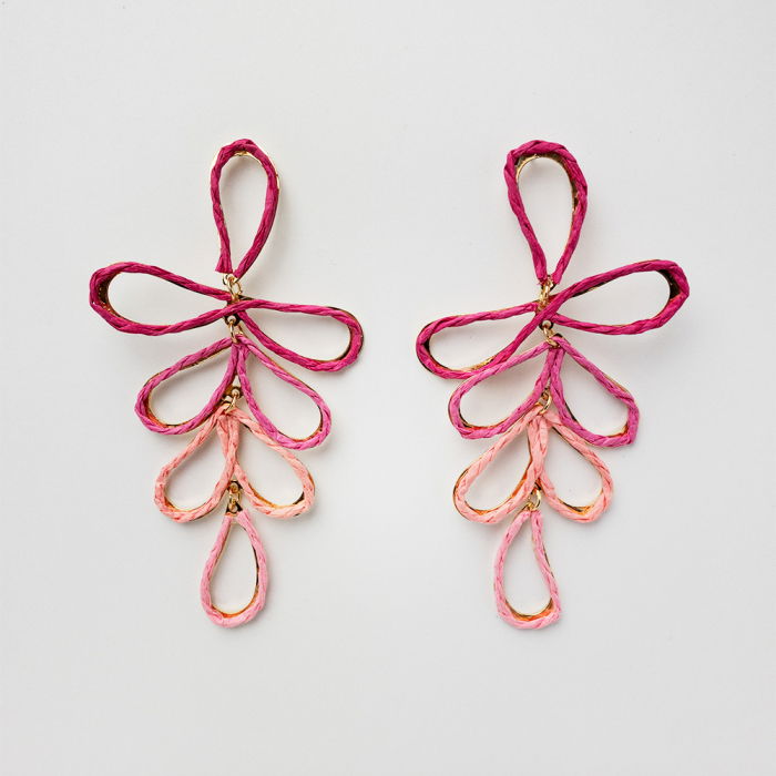 Cercei Shopika flexibili roz-fucsia eleganti