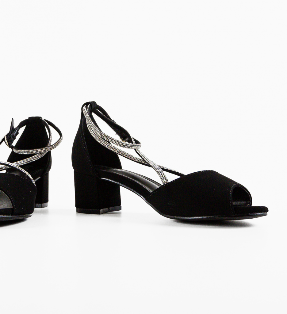 Sandale cu toc Renosa Negre | Eleganță și Confort - imagine 6