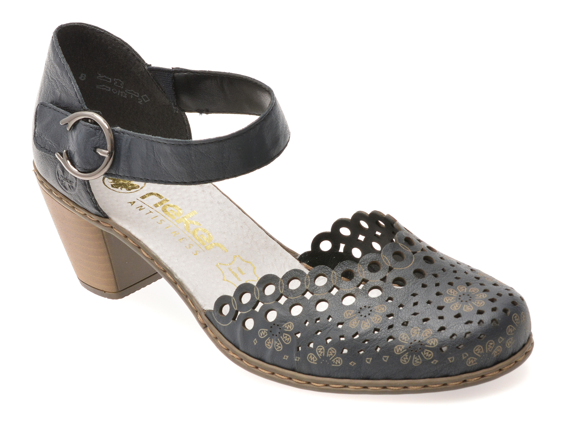 Pantofi Rieker Bleumarin din Piele Naturală