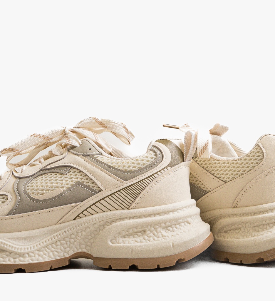 Sneakers Dama Yntere Bej - Confort și Stil - imagine 8