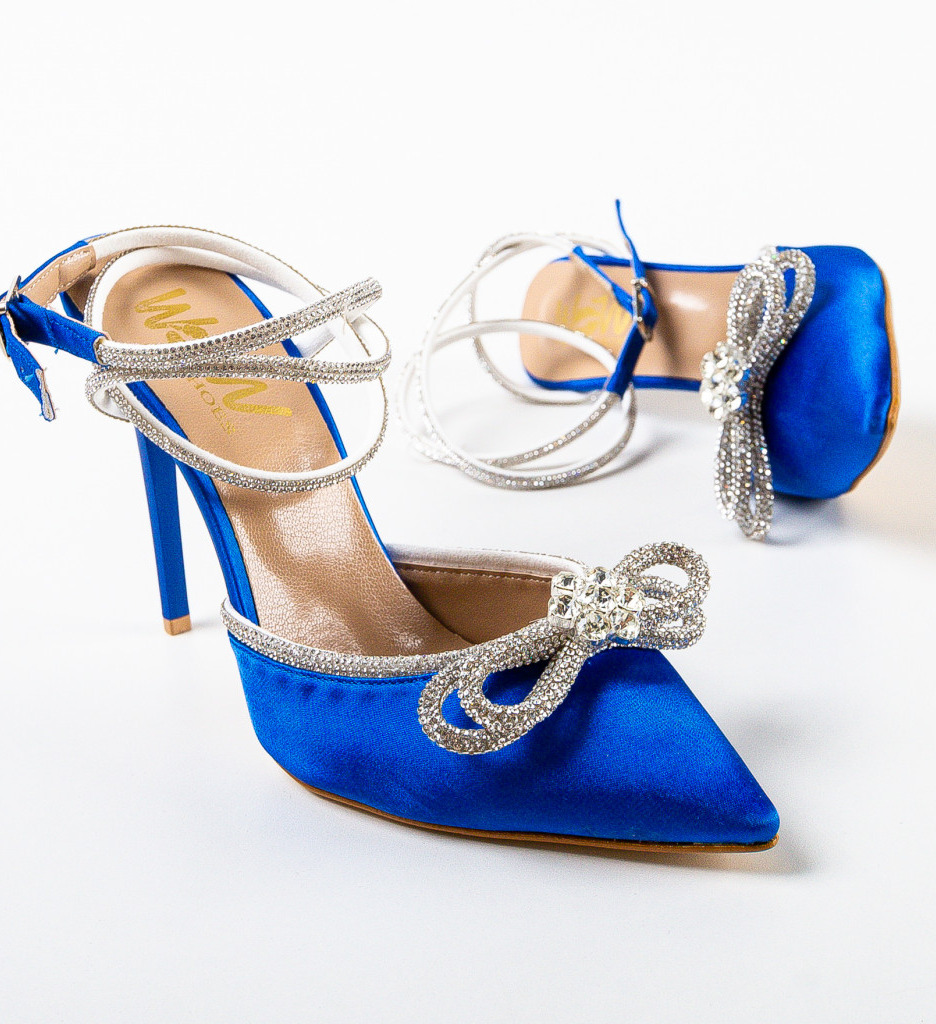 Pantofi cu toc Konect Albastri - Eleganță și Stil - imagine 6