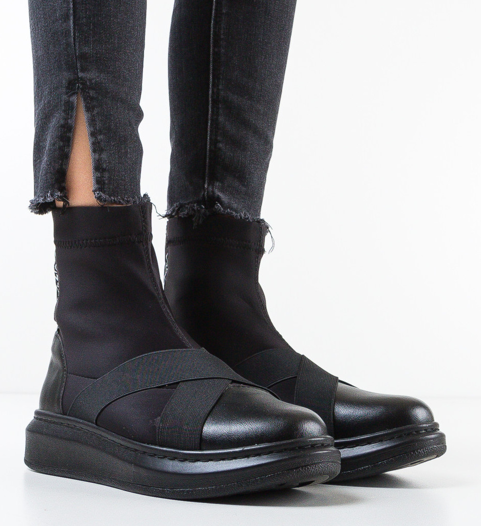Pantofi Cenice Negri 2 | Confort Sport - imagine 4