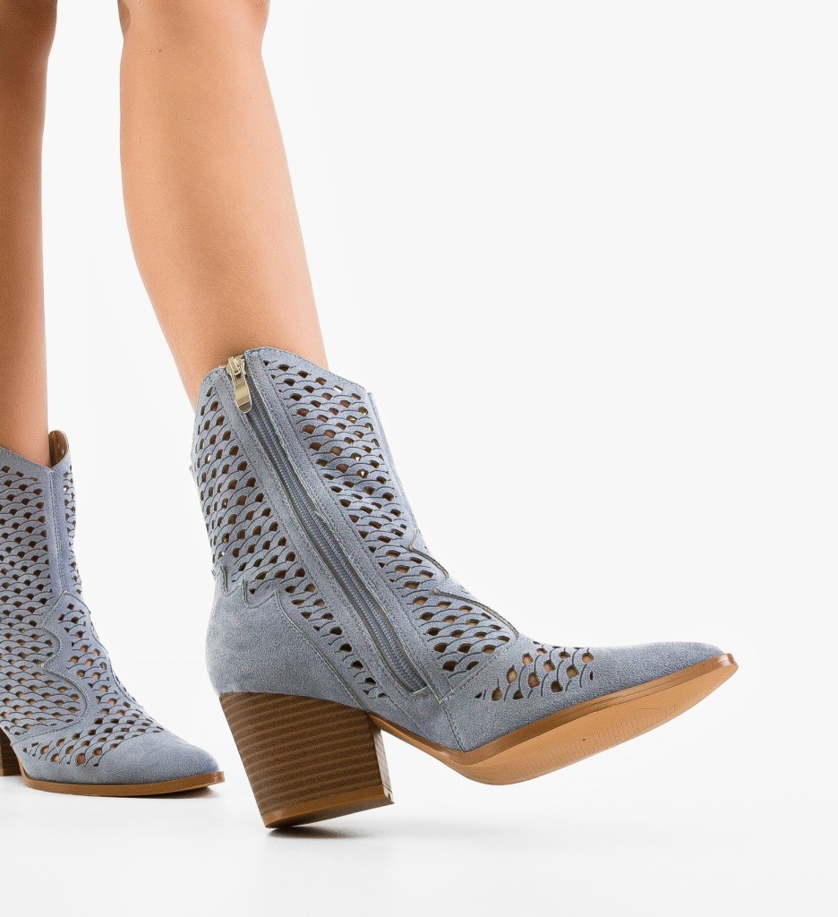 Botine Dama Cameron Albastre | Eleganță și Stil - imagine 2