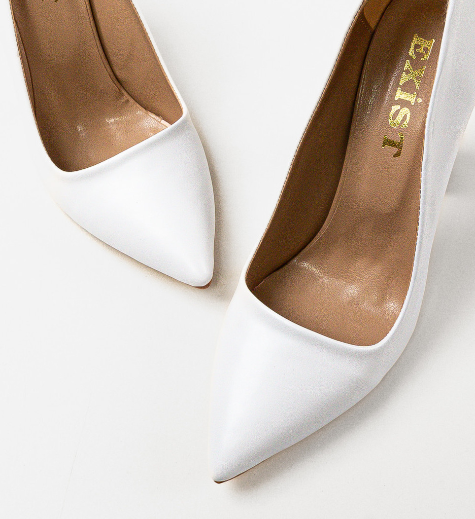 Pantofi cu toc Sorca Albi | Eleganți și Moderni - imagine 6