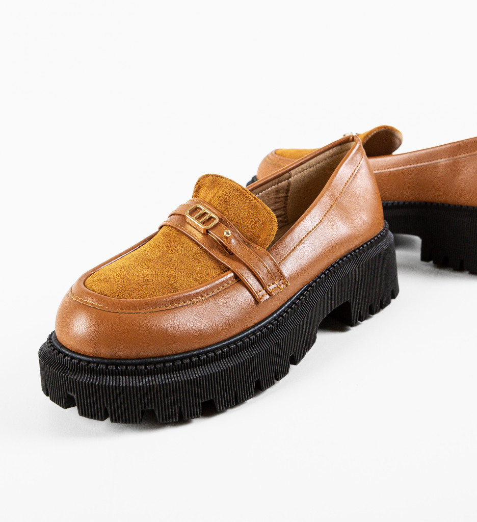 Pantofi Casual Solis Camel Confort - imagine 7